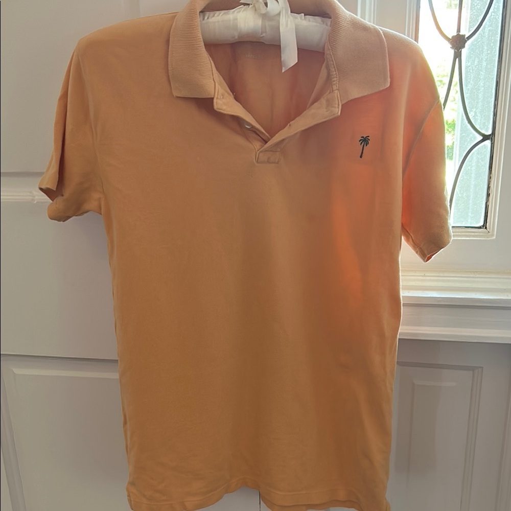 Crewcuts Kids Orange Polo Shirt with Palm Tree Embroidery